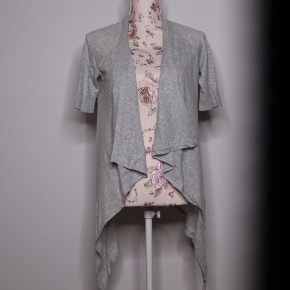 EXPRESS 100% Cotton Waterfall Drape Front Cardigan - Picture 3 of 16